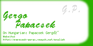 gergo papacsek business card